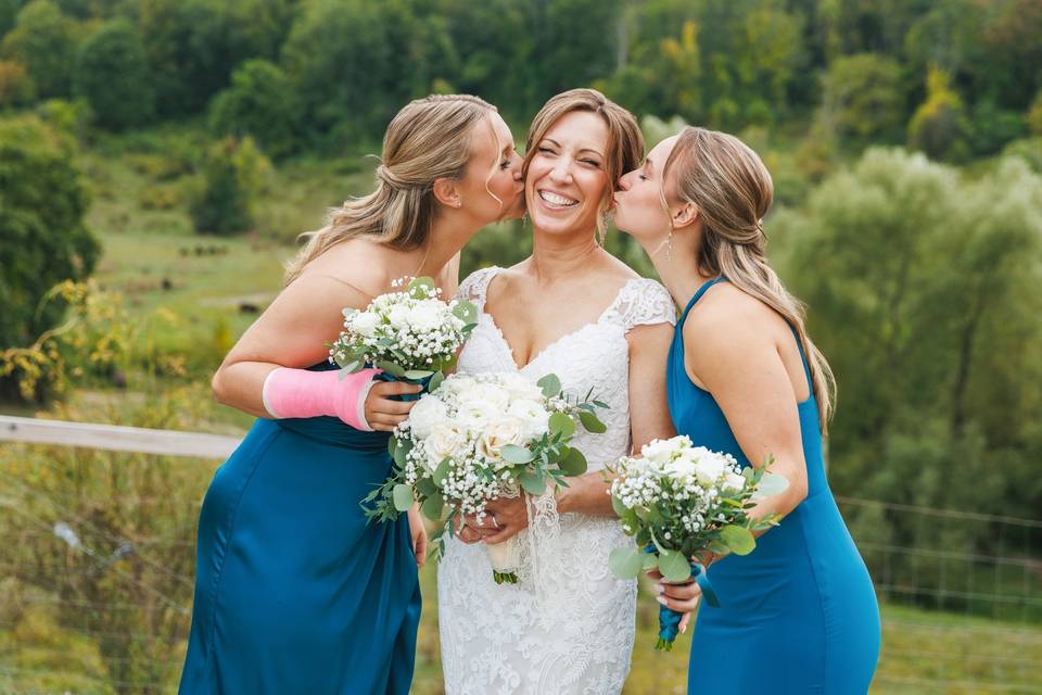Bride and wedding party