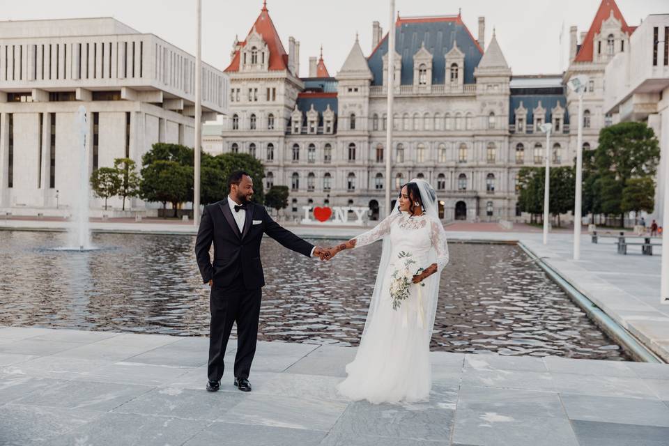 Bride and Groom in Albany