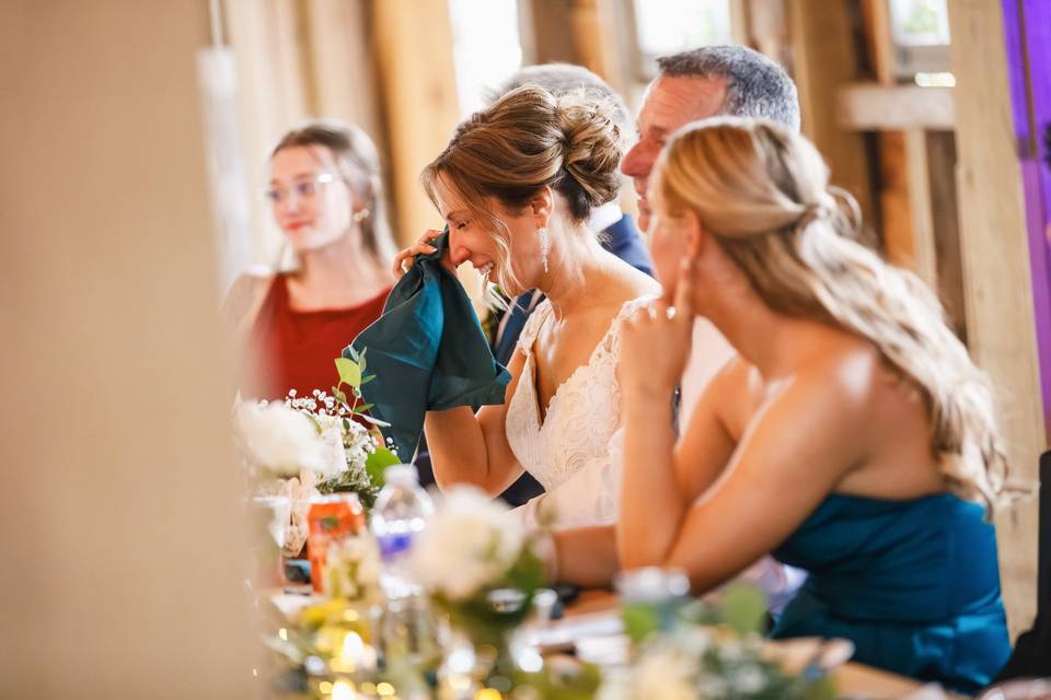 Bride emotional