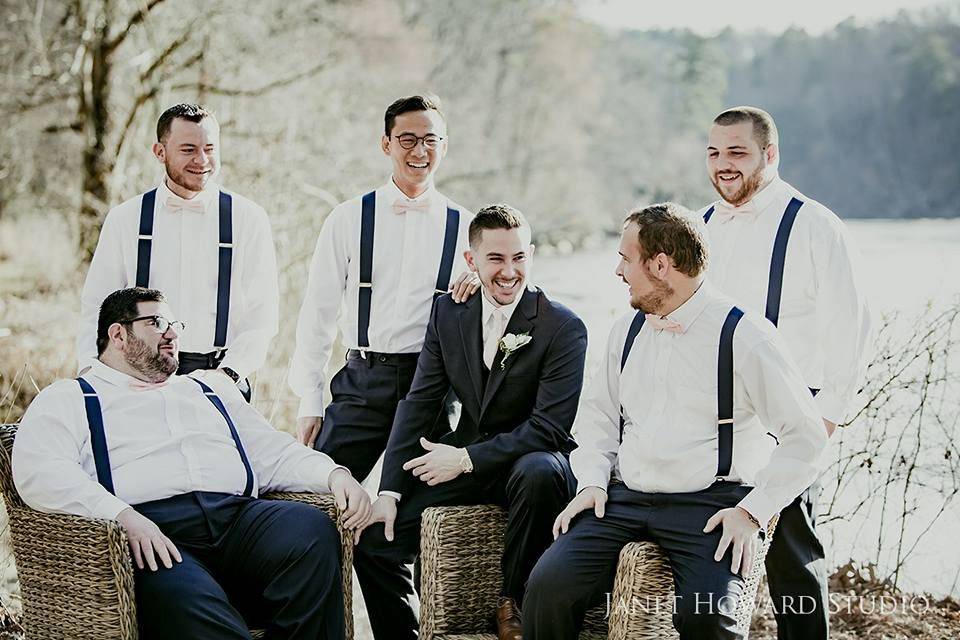 Groom and his groomsmen