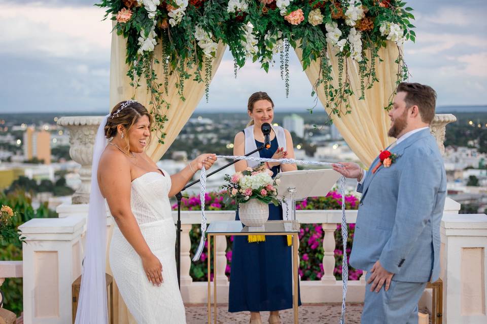 Tying the knot!