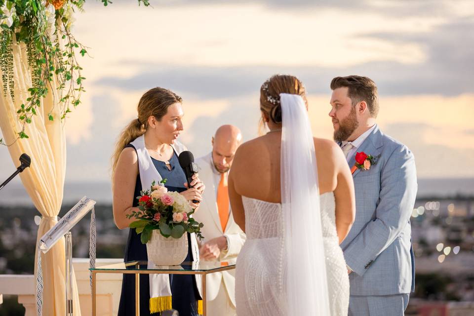 Sunset wedding