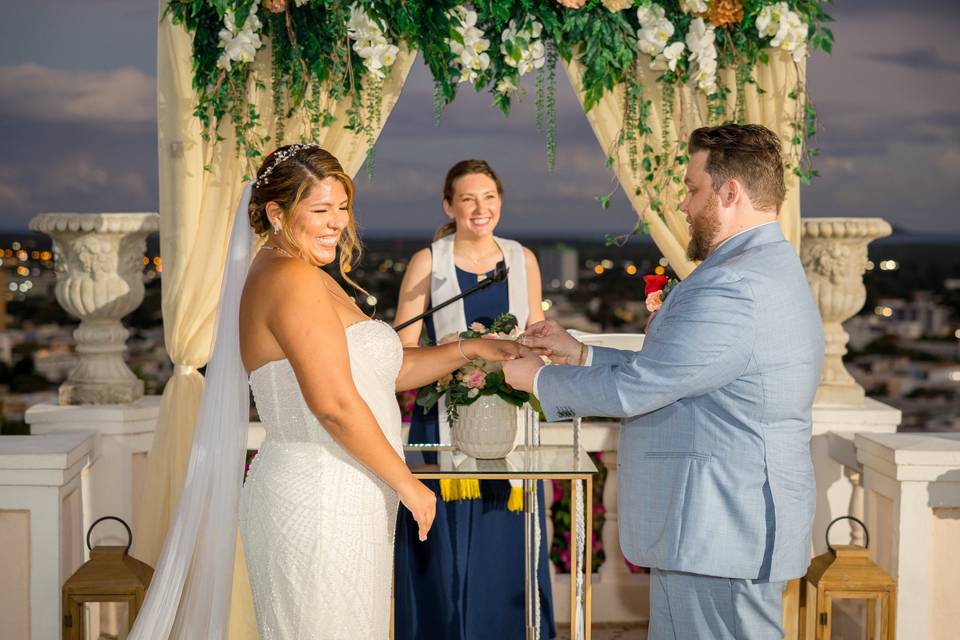 Sunset wedding