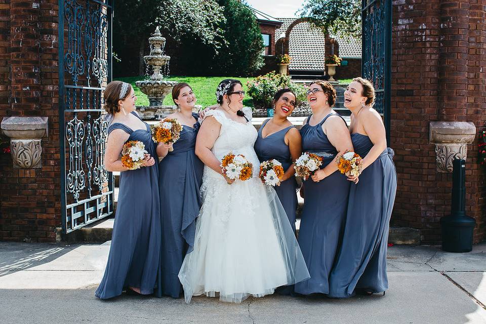 The bride and her girls