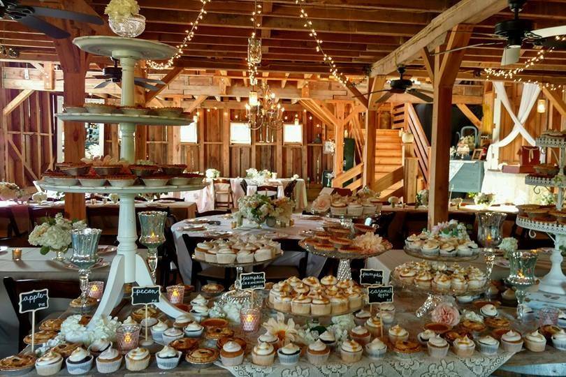 Wedding cake and other pastries