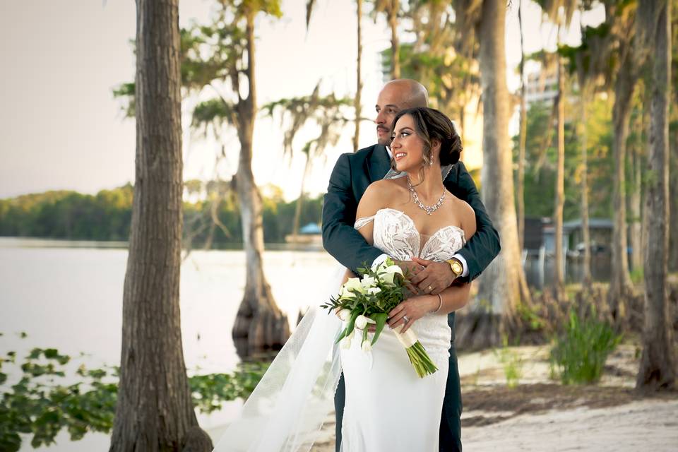 Couple by the lake