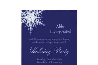 A large, intricately illustrated snowflake decorates the corner of this Corporate Holiday Party invitation. This is available in several other festive colors.