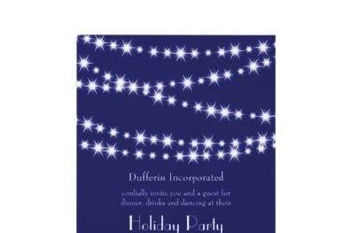 Sparkling twinkle lights decorate this invitation for the Corporate Holiday Party. This is available in several different colors.
