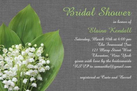 Lily of the Valley Invitation