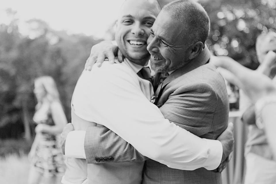 Groom and father