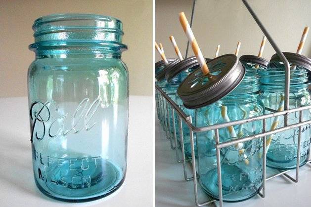 Antique Blue Jars