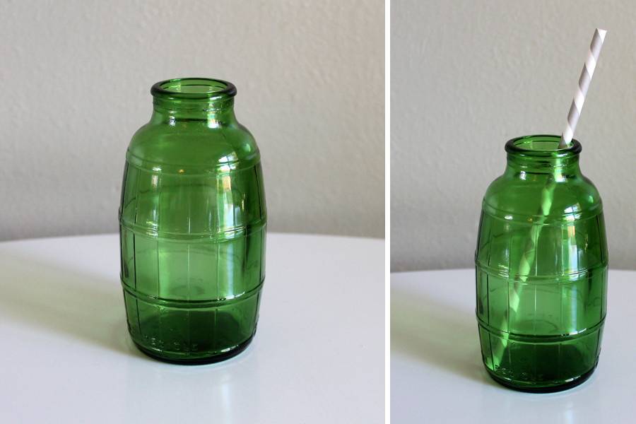 Green Beer Barrel Bottles