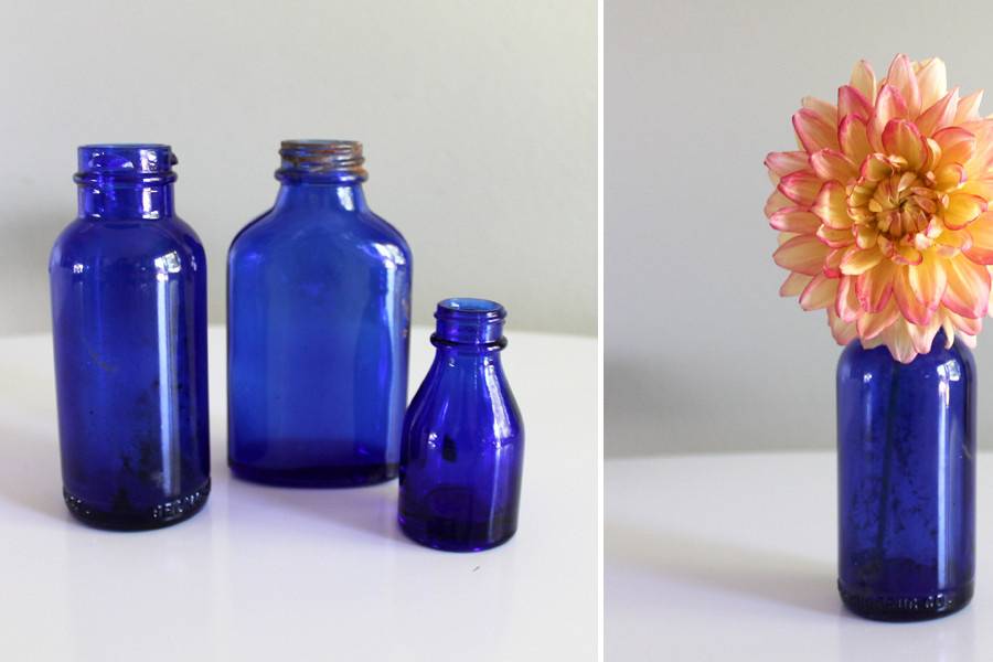 Blue Medicine Bottles