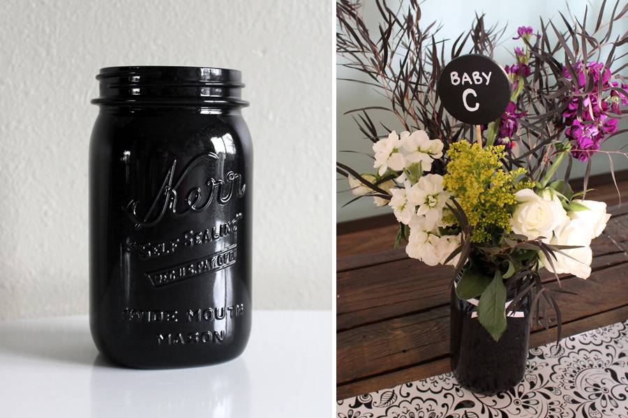 Black Mason Jars