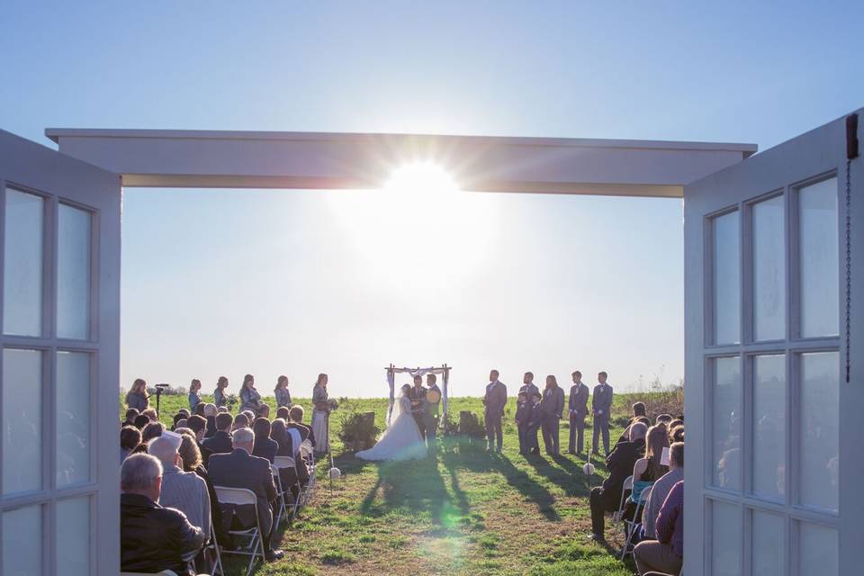 Outdoor ceremony doors