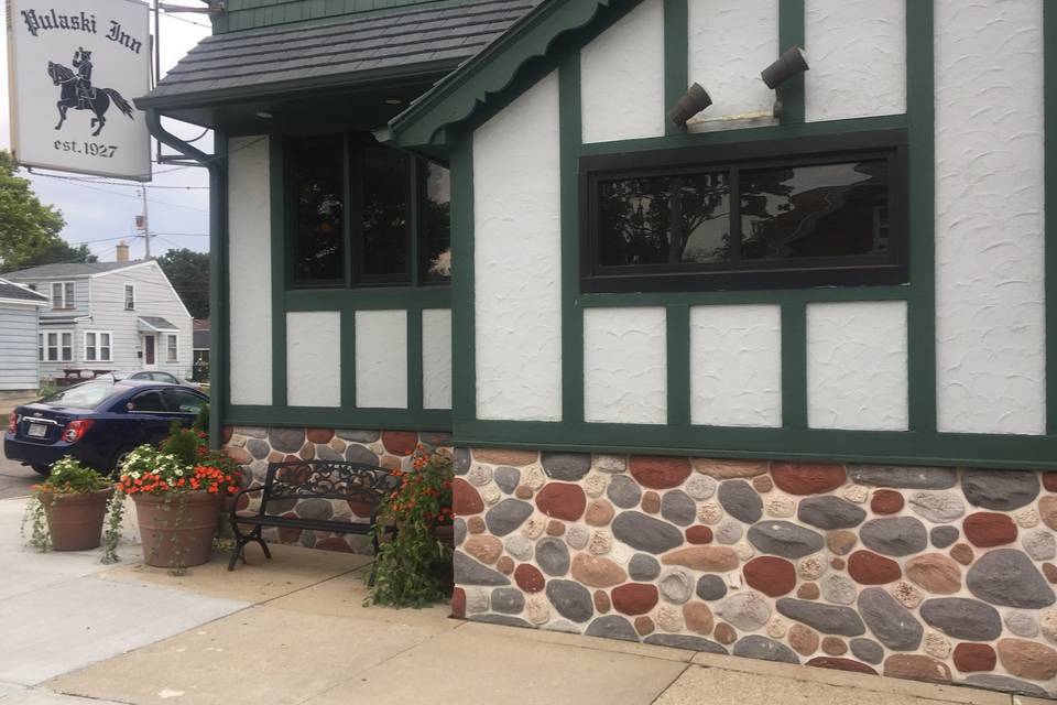 Bench outside the inn