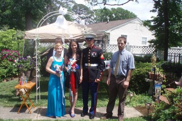 Craig and Samantha C.
USMC Outdoor Wedding Norfolk VA
May 2009