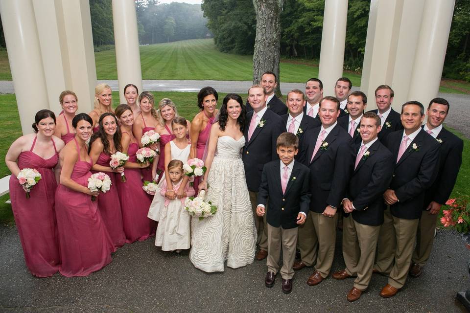 Newlyweds and their guests