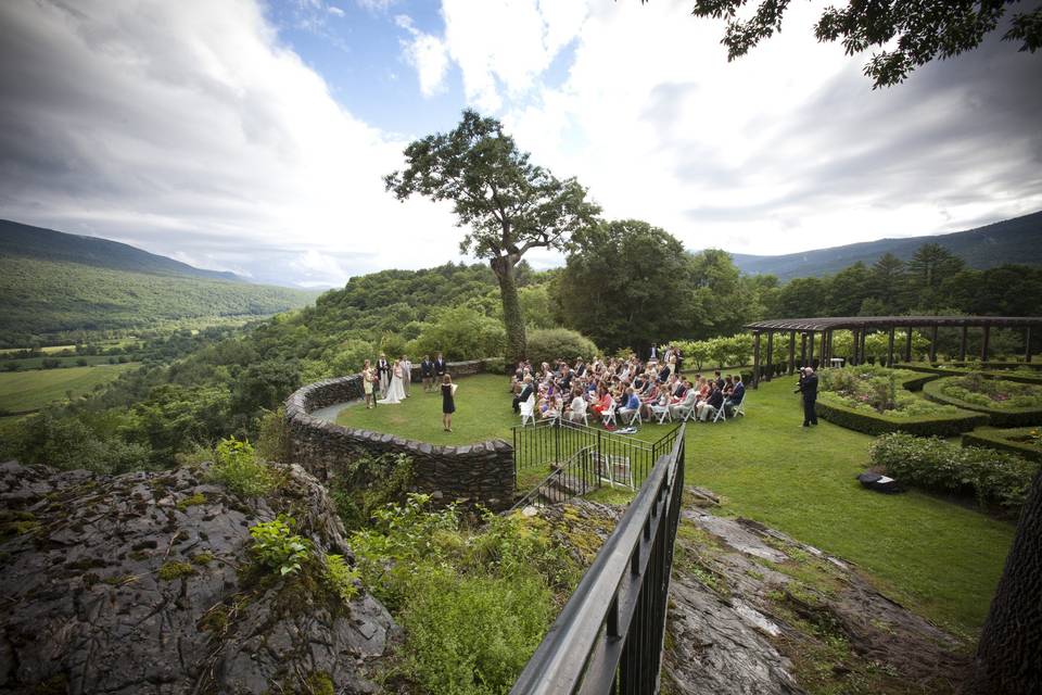 Outdoor wedding ceremony