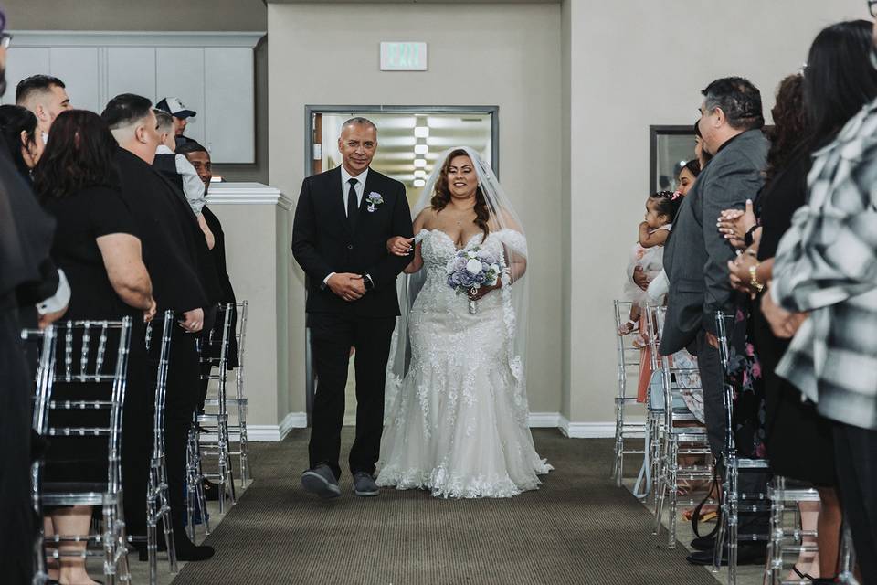 Father Walking Daughter Down t
