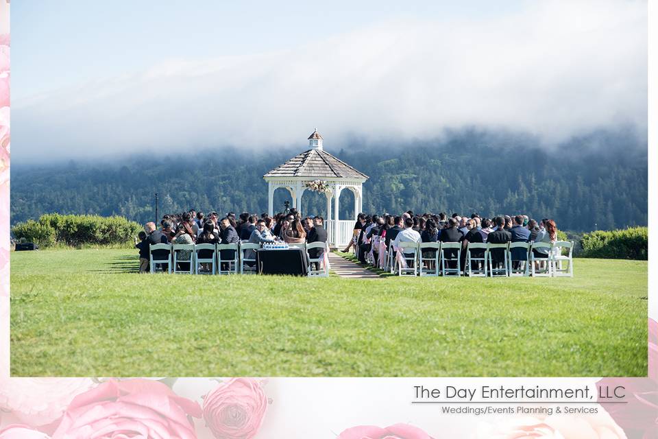 Outdoor wedding ceremony