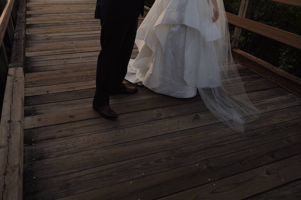 Sunset Boardwalk Wedding