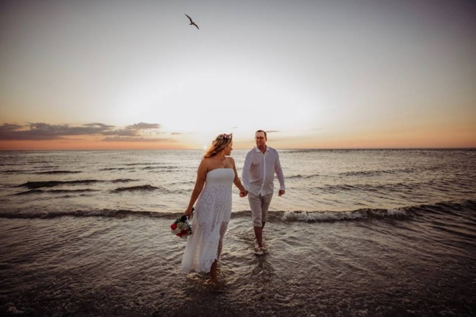 Sunset on the beach