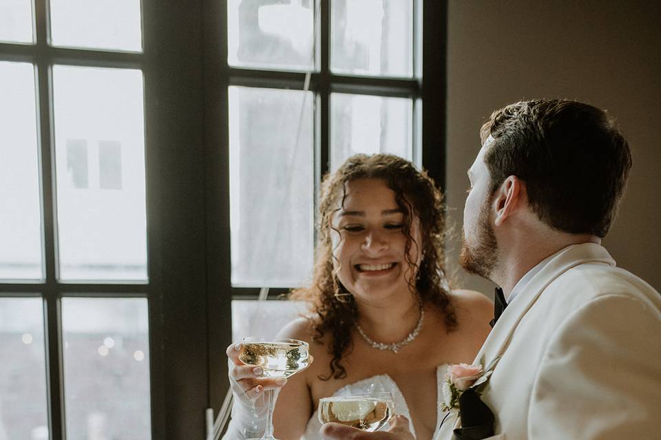 Bride and Groom Drinks