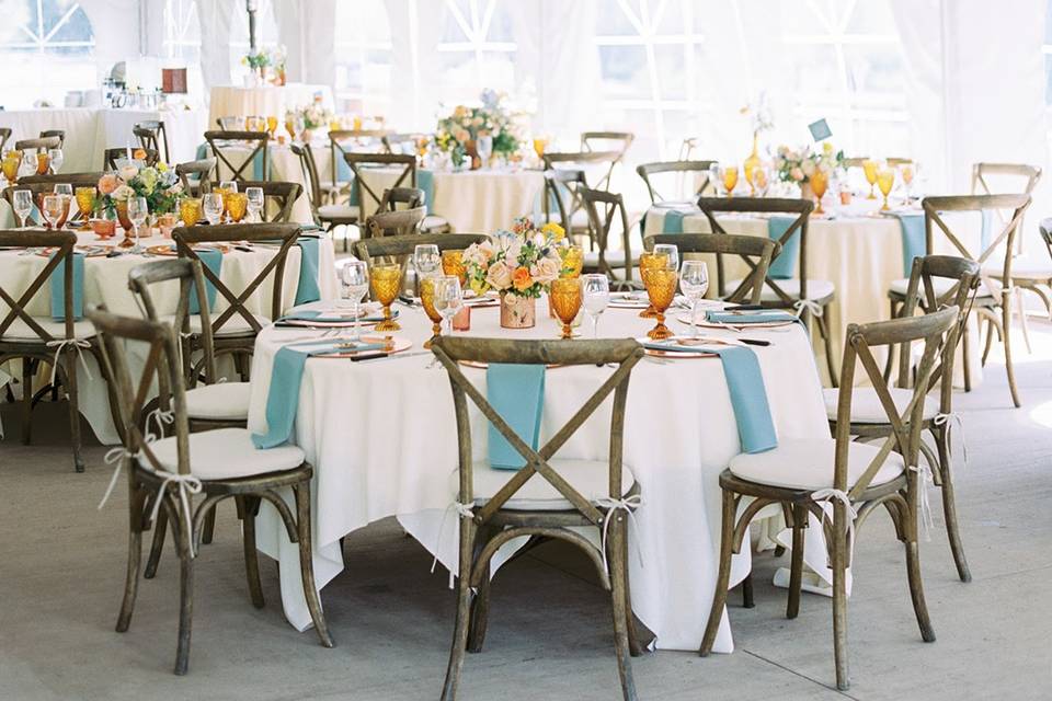 Tent with Hanging Greenery