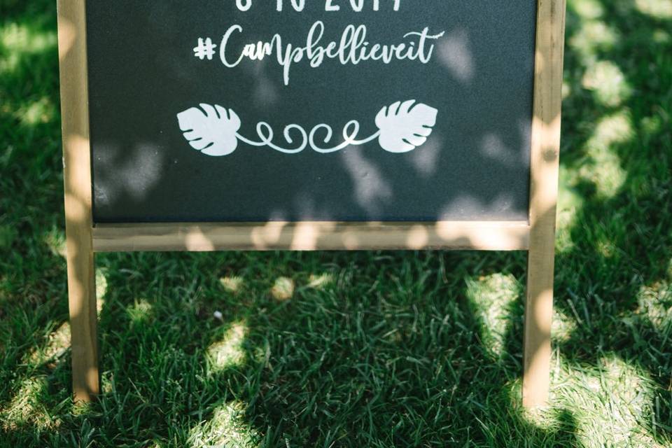 Wedding signage