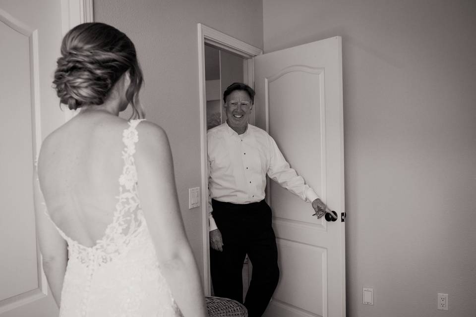 Bride in get-ready room