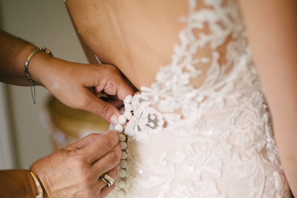 Bride getting ready