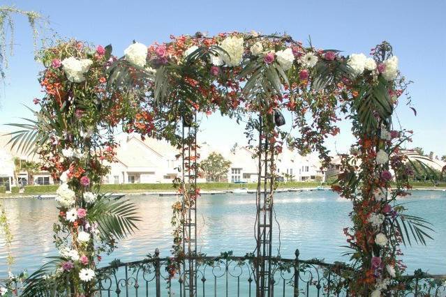 Wedding floral arch