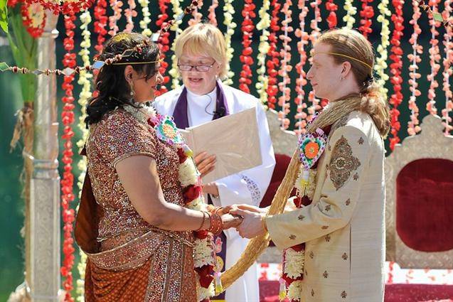 Co-officiated with a Hindu Pri