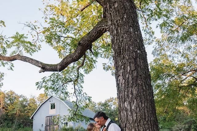 A private moment by the barn