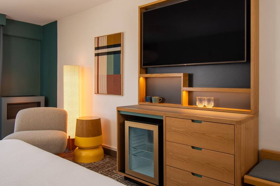 TV Console in guest room
