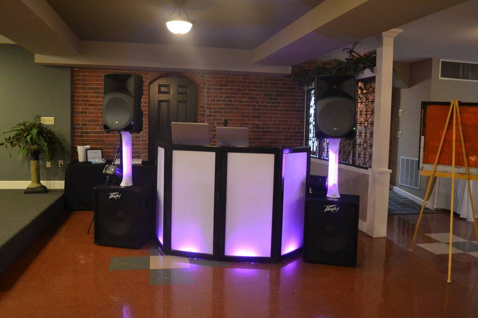 Simple DJ booth setup