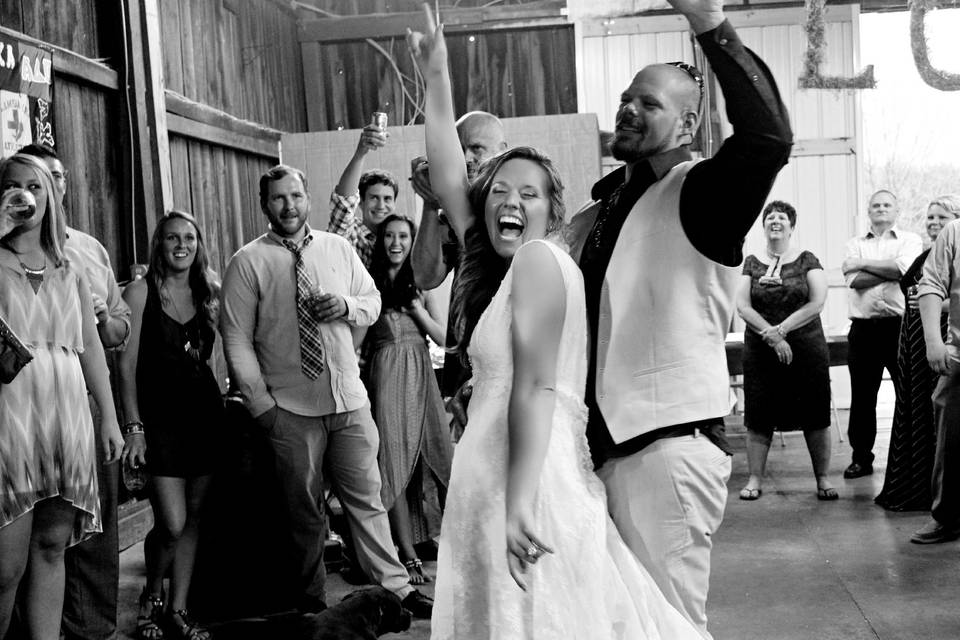 Newlyweds on the dance floor