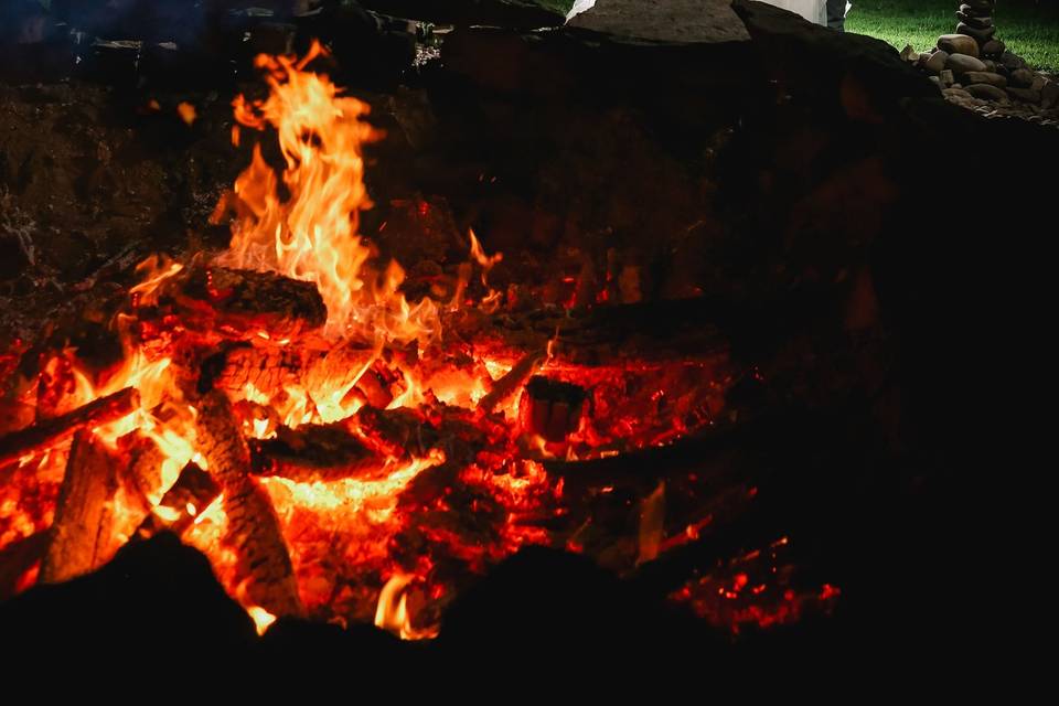 Fire Pit Night Portrait