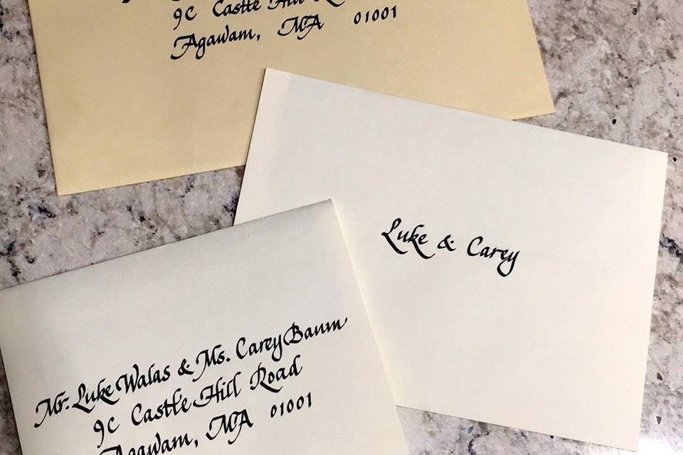 Calligraphy samples