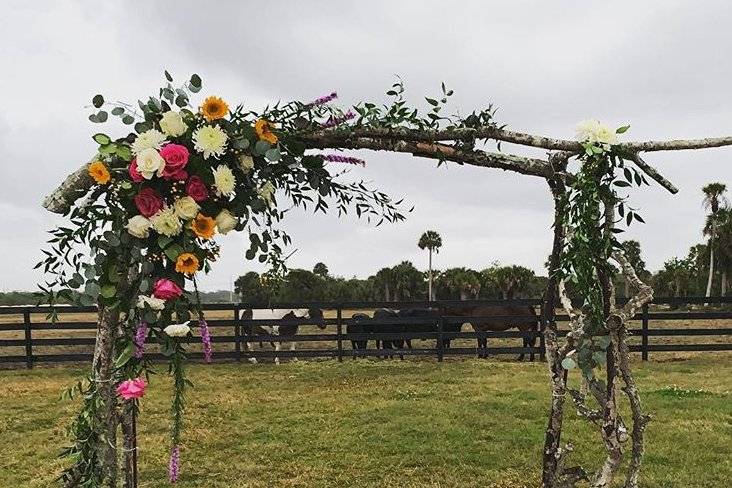 Arch with flowers