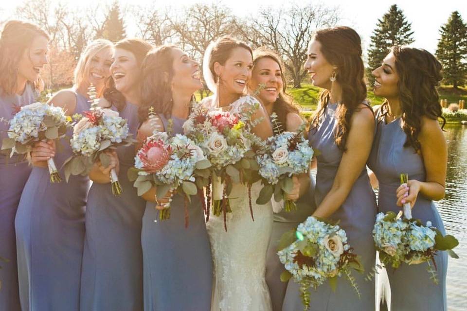 Gorgeous bridal party