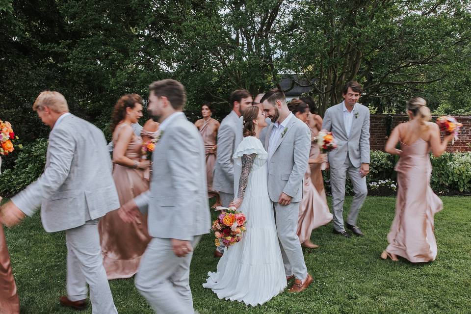 River Farm wedding party