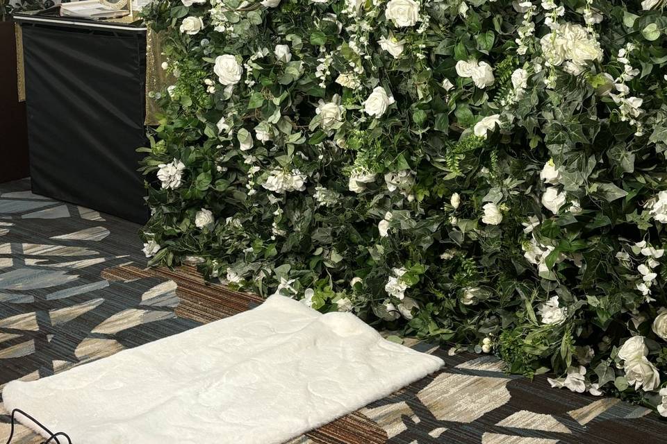Flower wall backdrop