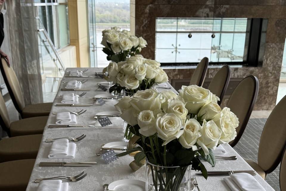 Rehearsal dinner setup