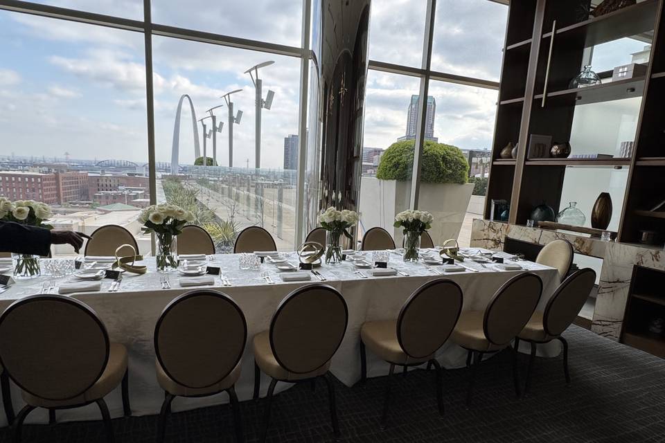Rehearsal dinner setup
