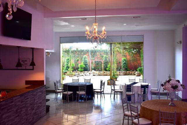 Garden view from bar