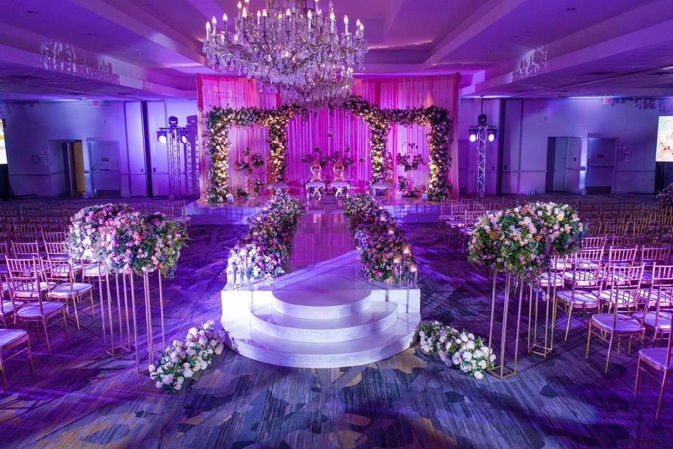 Floral mandap decor