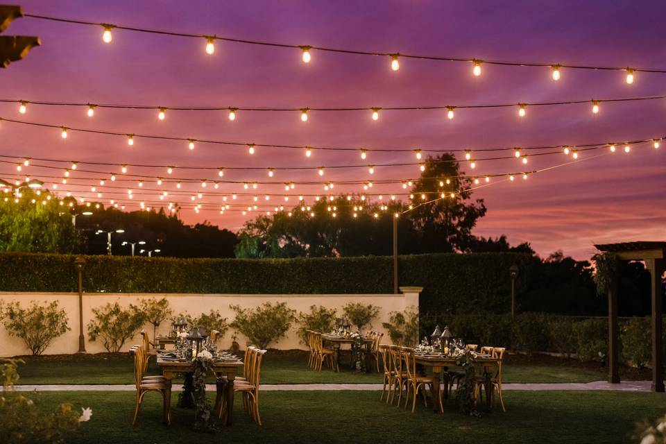 Sunset over the Wedding Garden