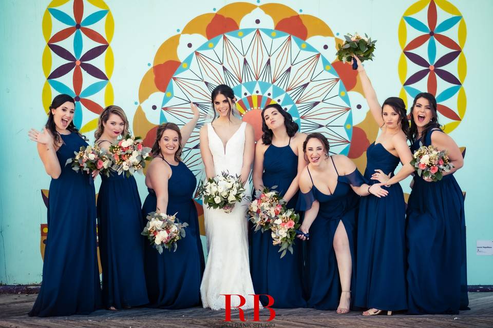 Bride and Her girls